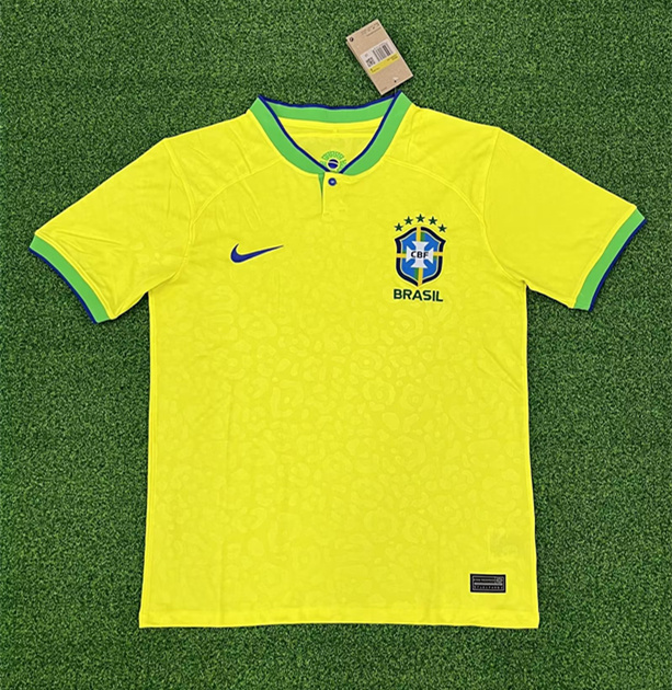 Old Glory Brazil World Cup Men's Long Sleeve T-Shirt - Black, Officially Licensed, 100% Cotton
